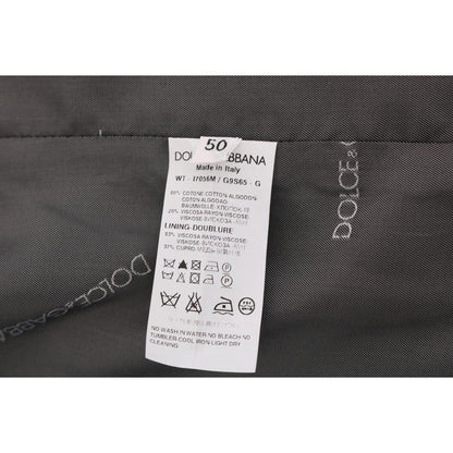 Dolce & Gabbana Gray STAFF Cotton Striped Vest