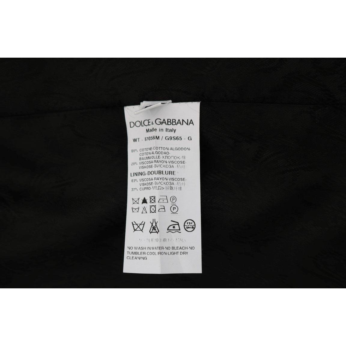 Dolce & Gabbana Black STAFF Cotton Vest