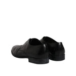Dolce & Gabbana Black Patent Leather Derby Men Dress Shoes