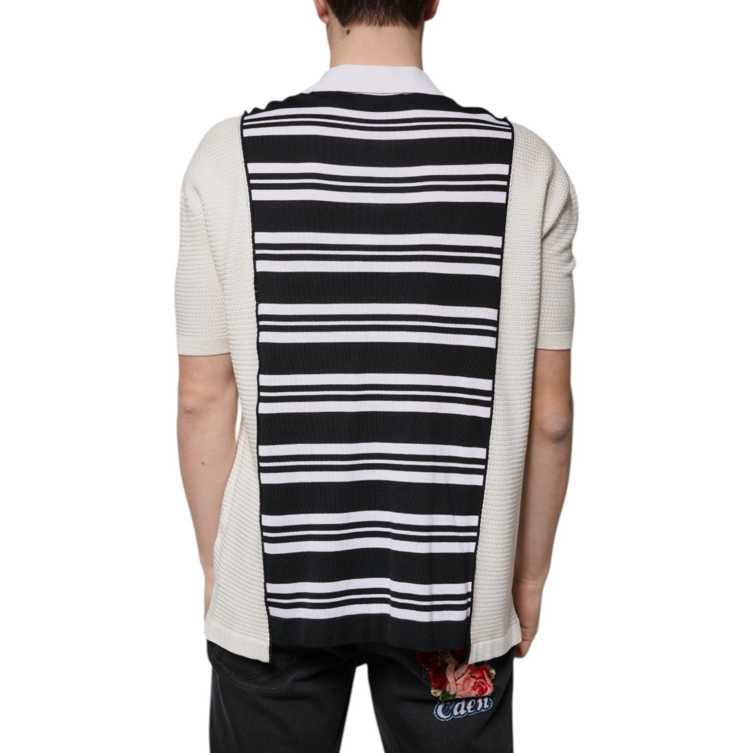 Dolce & Gabbana Multicolor Stripe Collared Polo T-shirt