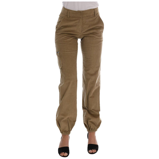 Ermanno Scervino Beige Cotton Corduroys Pants BYX1156-1