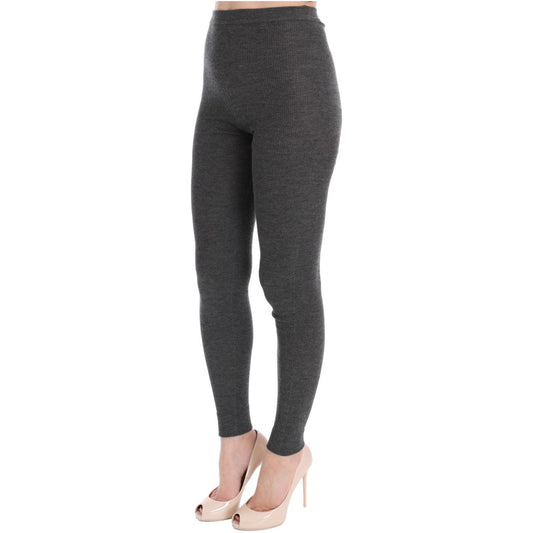 Dolce & Gabbana Gray Cashmere Stretch Tights