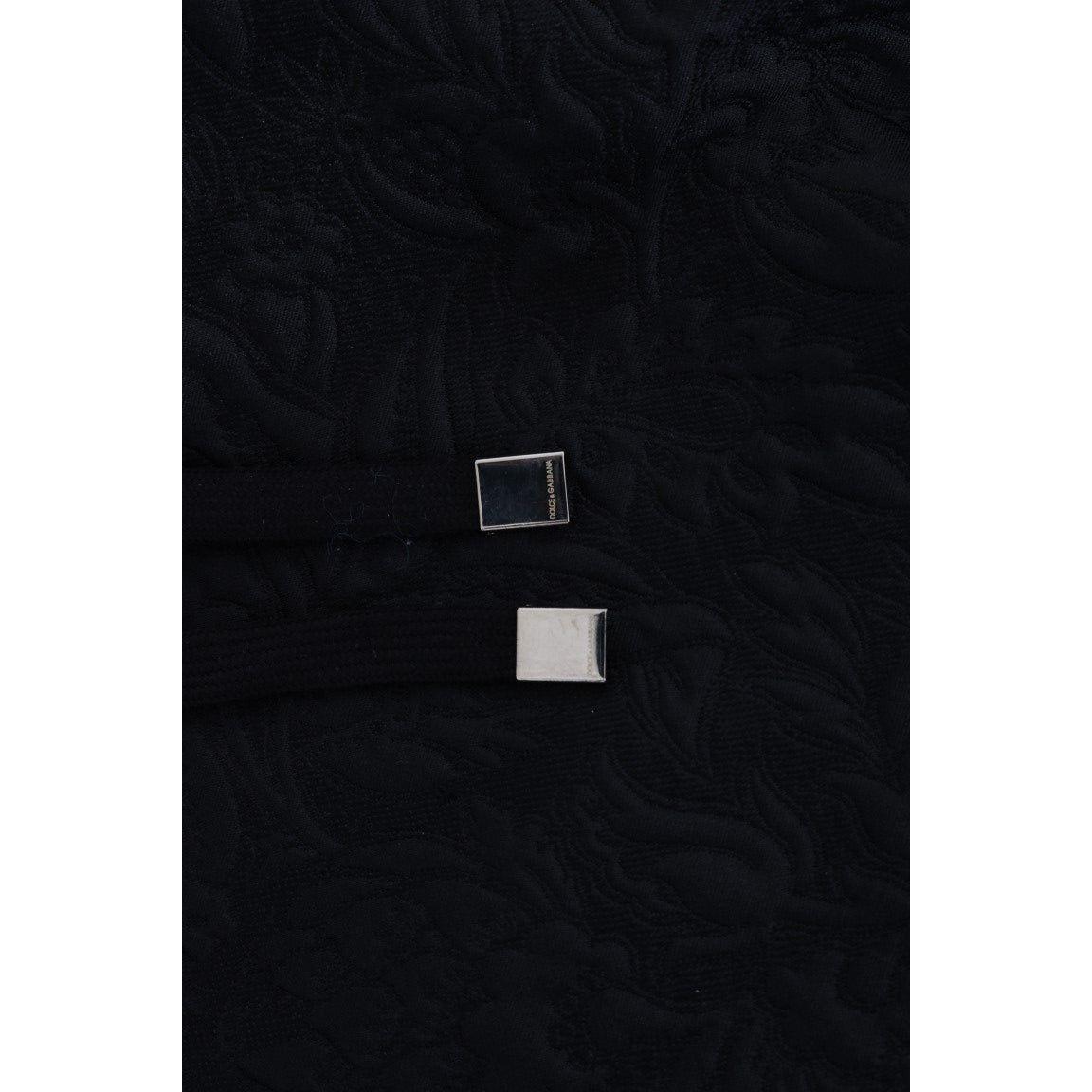 Dolce & Gabbana Black Fairy Tale Crystal Hooded Sweater