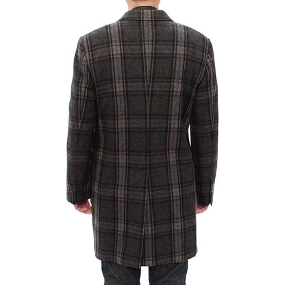Dolce & Gabbana Gray Double Breasted Coat Jacket