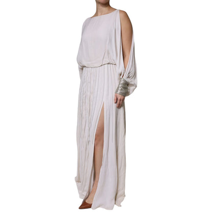 Christian Pellizzari Off White Embellished Long Maxi Dress