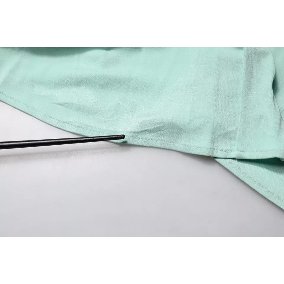 Elisabetta Franchi Mint Green One Shoulder Long Jumpsuit Dress