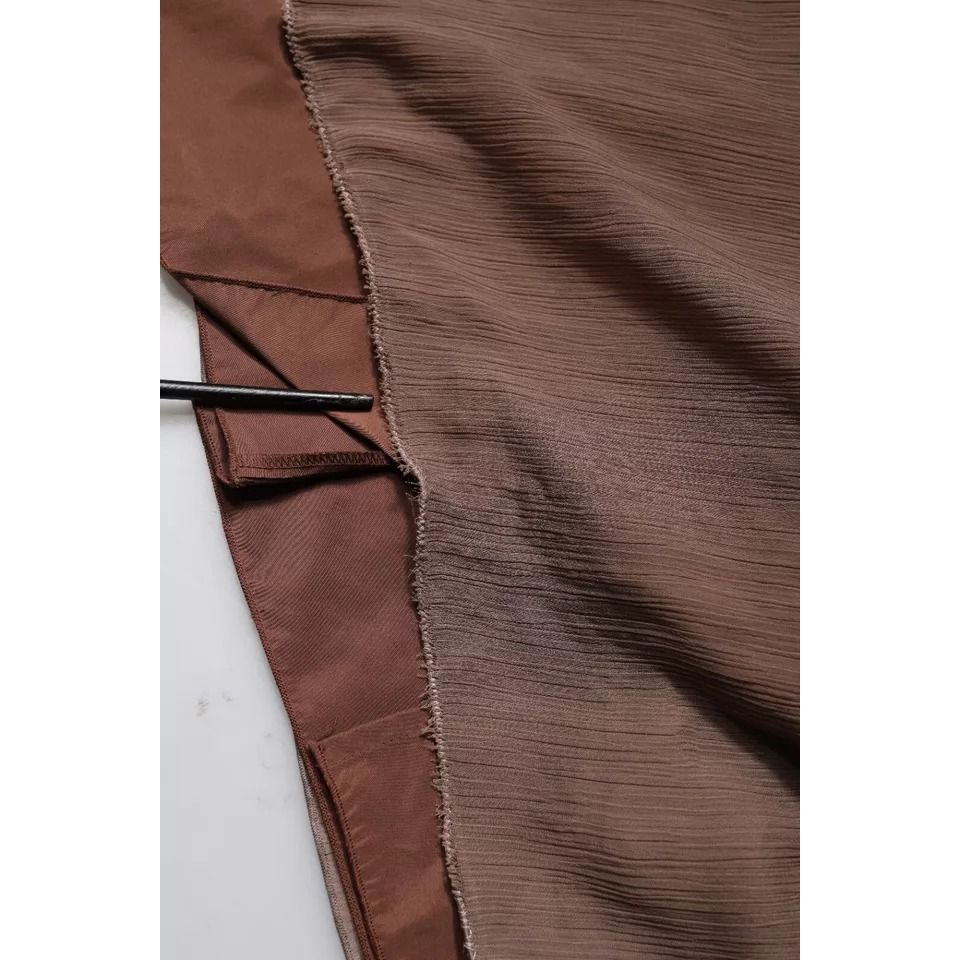 Peserico Brown Sleeveless Deep V-neck A-line Long Maxi Dress