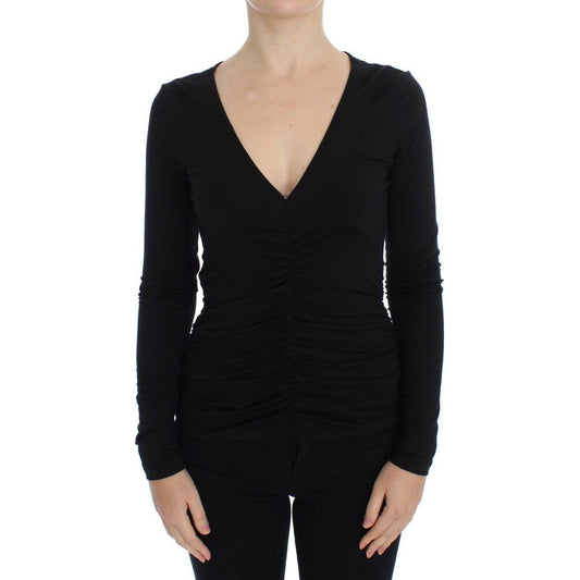 Versace Jeans Black Stretch Longsleeve Sweater Sweater