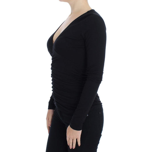 Versace Jeans Black Stretch Longsleeve Sweater Sweater
