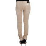 Cavalli Beige Wash Slim Fit Cotton Stretch Jeans SIG18148-2