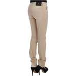 Cavalli Beige Wash Slim Fit Cotton Stretch Jeans SIG18148-2