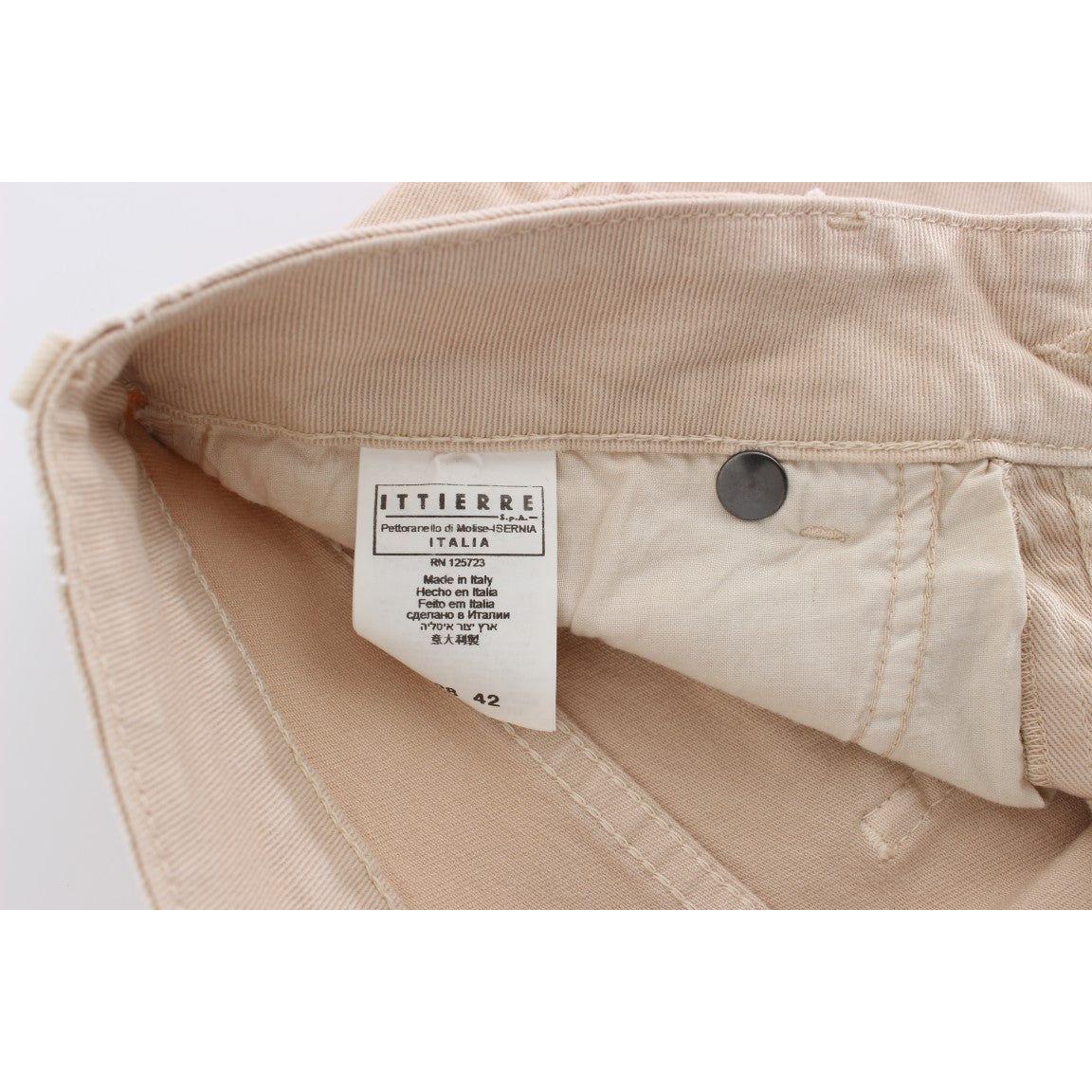 Cavalli Beige Wash Slim Fit Cotton Stretch Jeans SIG18148-2