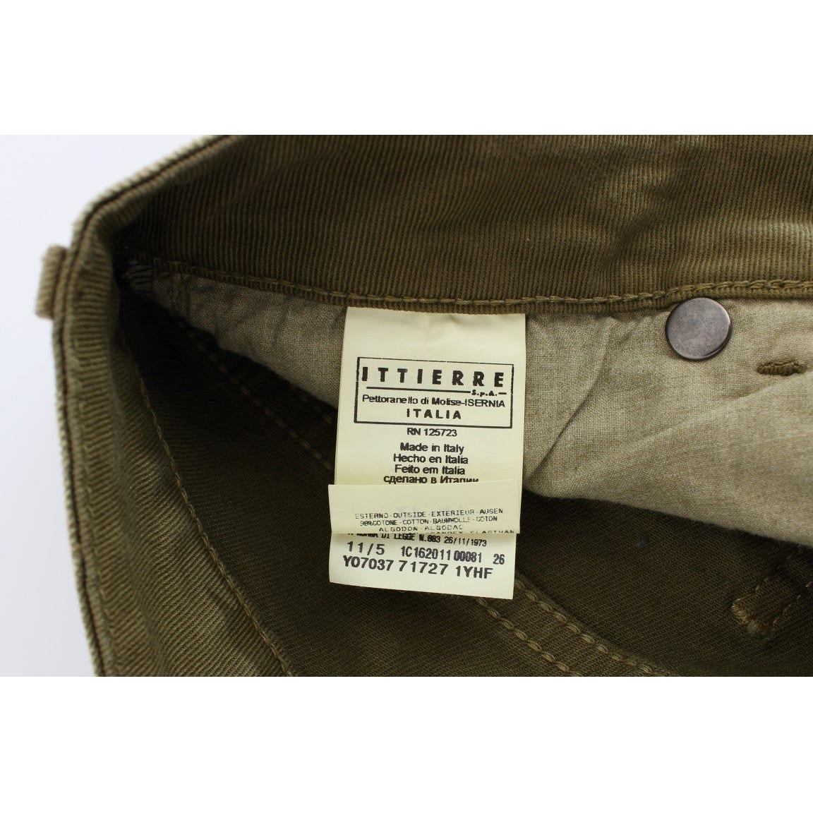 Cavalli Green Wash Slim Fit Cotton Stretch Jeans