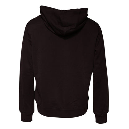Dolce & Gabbana Brown Cotton Hooded Men Sweatshirt Sweater