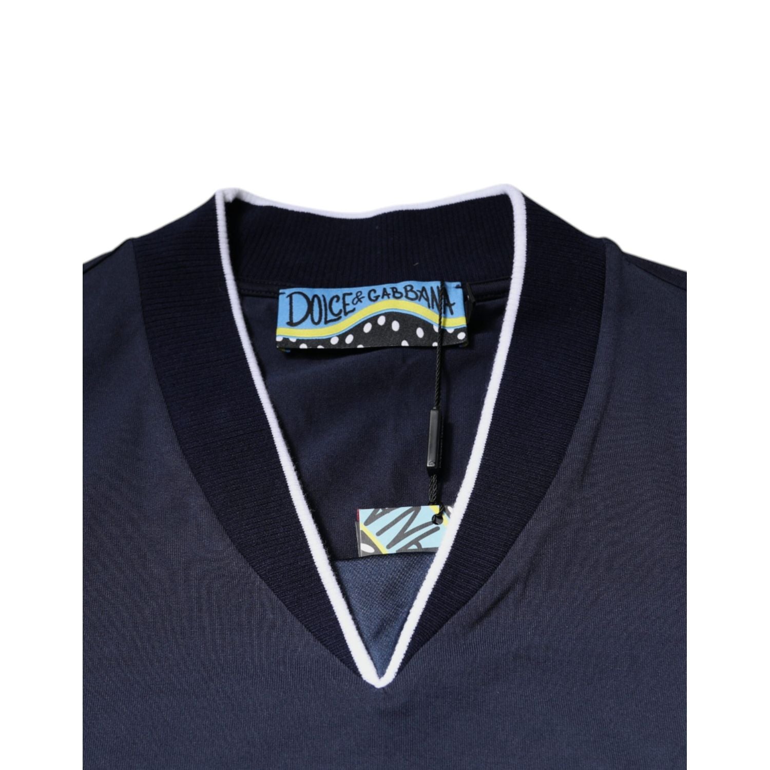 Dolce & Gabbana Multicolor Cotton Vneck Short Sleeve T-shirt