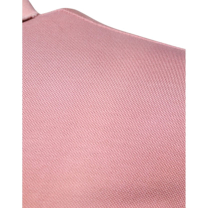 Dolce & Gabbana Pink Crown Collared Short Sleeve Polo T-shirt