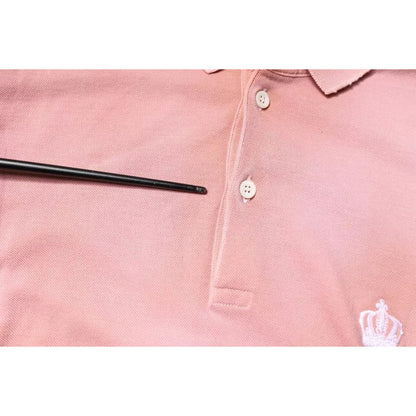 Dolce & Gabbana Pink Crown Collared Short Sleeve Polo T-shirt