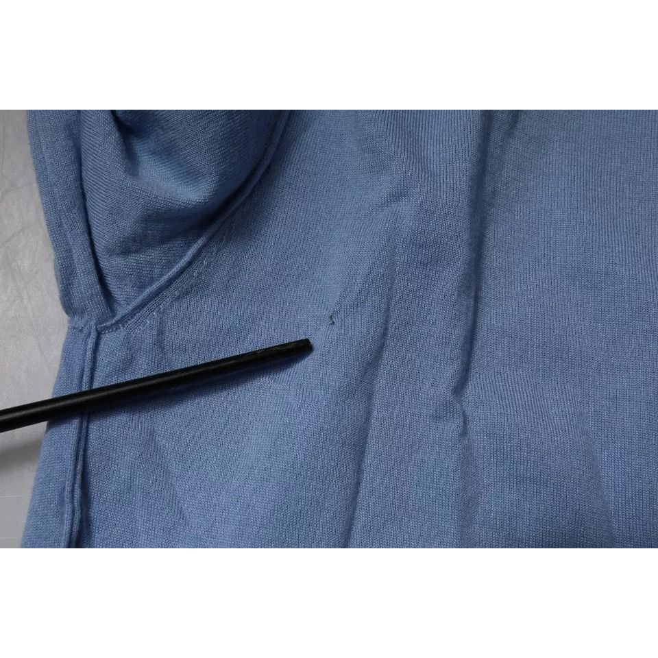 Dolce & Gabbana Light Blue Silk Turtleneck Pullover Sweater