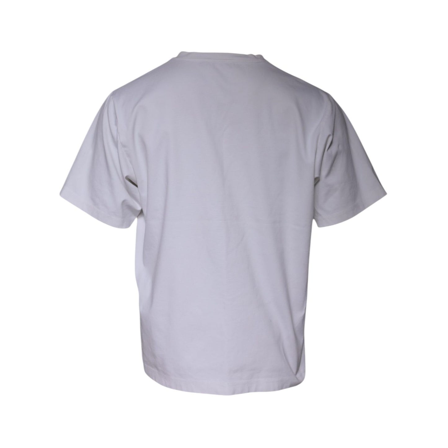 Dolce & Gabbana White Logo Embellished Crew Neck T-shirt