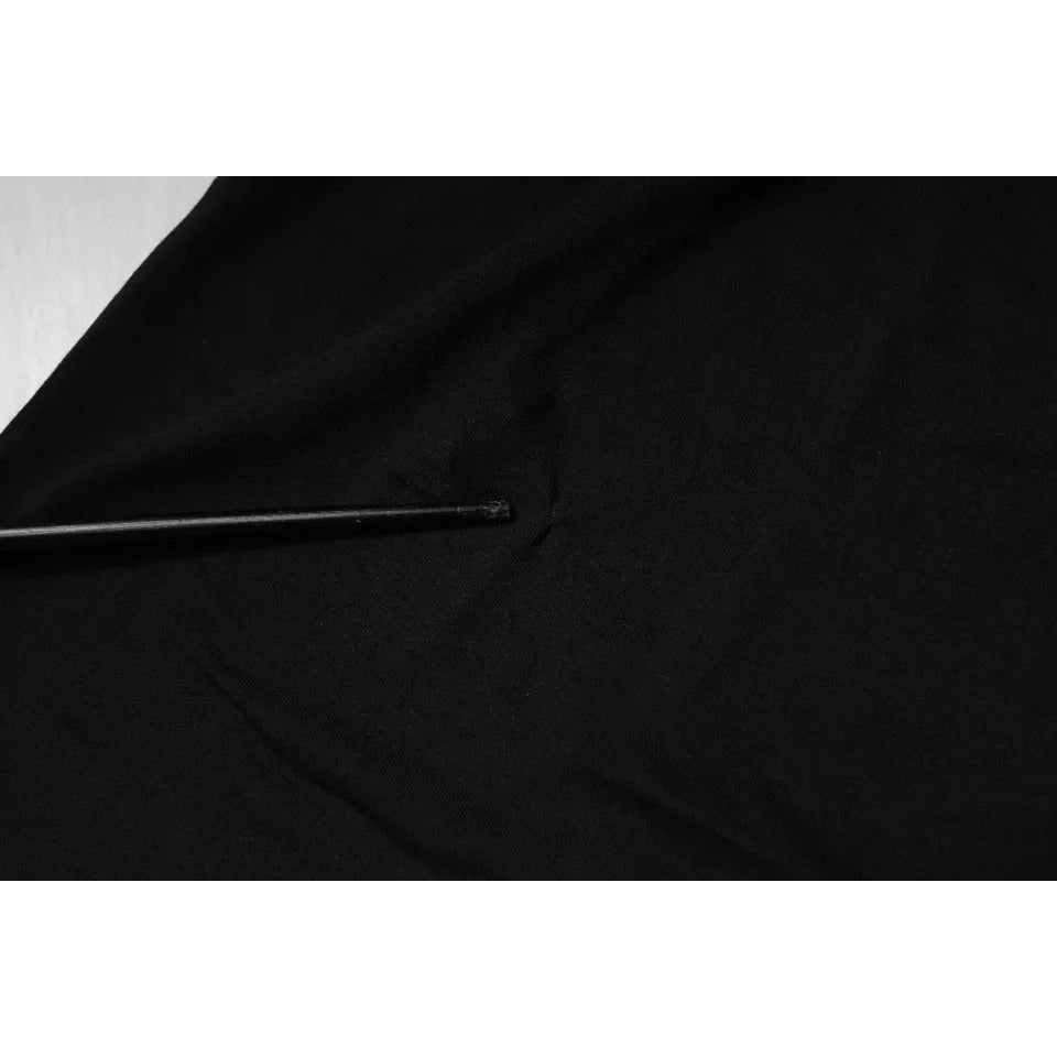 Dolce & Gabbana Black Logo Print Cotton Short Sleeves T-shirt