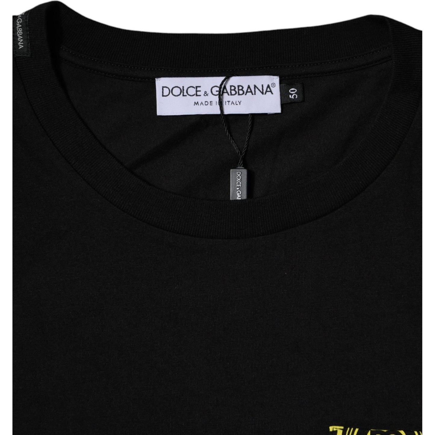 Dolce & Gabbana Black Logo Print Cotton Short Sleeves T-shirt TSH878457-44
