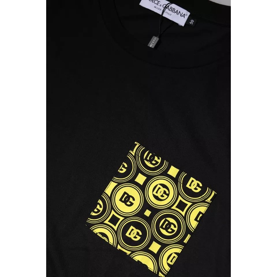 Dolce & Gabbana Black Logo Print Cotton Short Sleeves T-shirt TSH878463-50