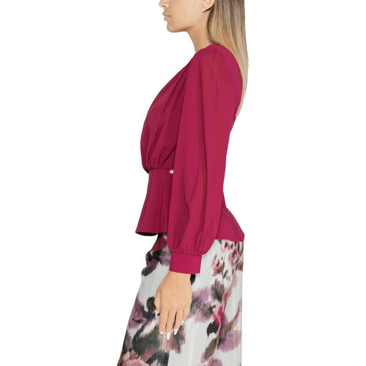 Rinascimento Bordeaux Polyester Blouse RI-14929700129-IT42|M