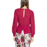 Rinascimento Bordeaux Polyester Blouse RI-14929700129-IT42|M
