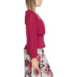 Rinascimento Bordeaux Polyester Blouse RI-14929700129-IT42|M