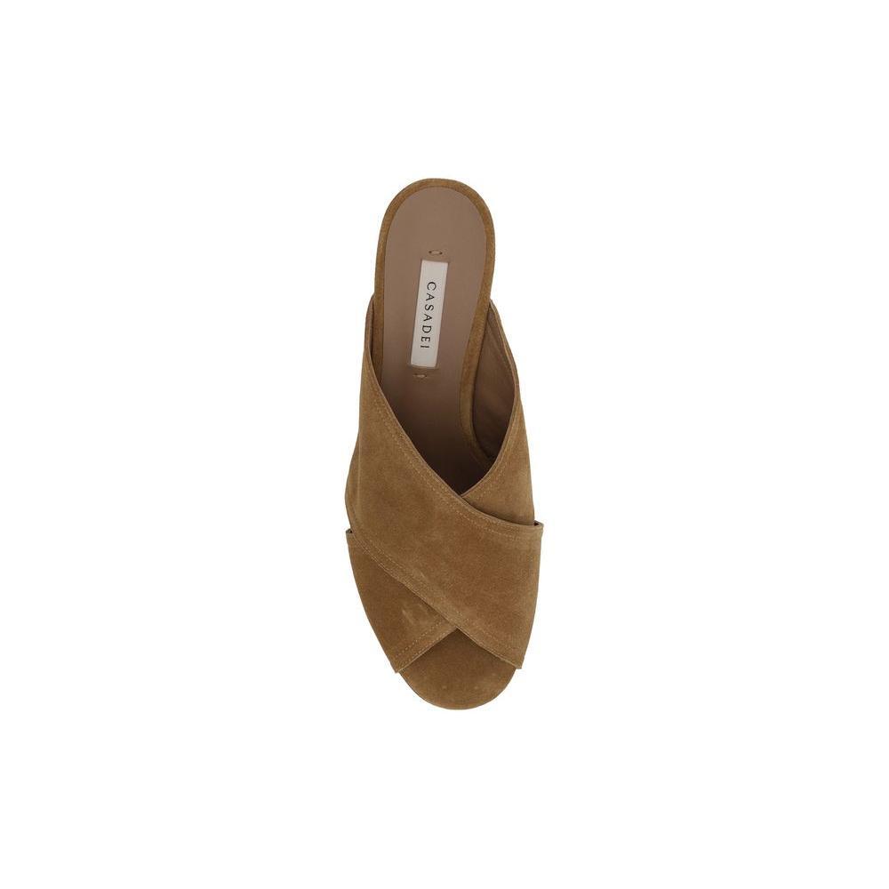 Casadei Suede Sandals CA-1H030J0501NOMAD2611HONEY-EU37.5/US7.5