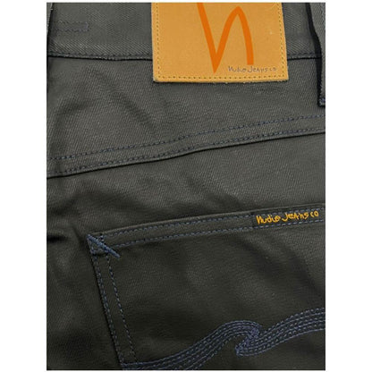 Nudie Jeans Black Cotton Men Jeans