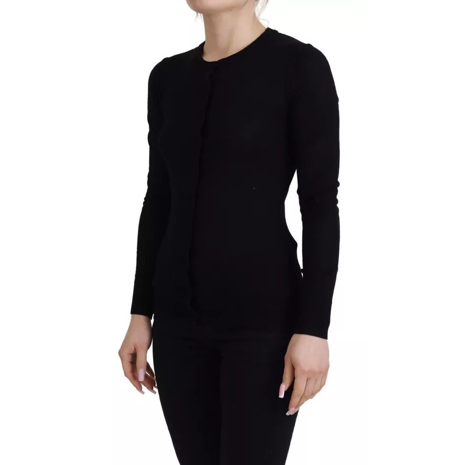 Dolce & Gabbana Black Crewneck Long Sleeves Pullover Sweater