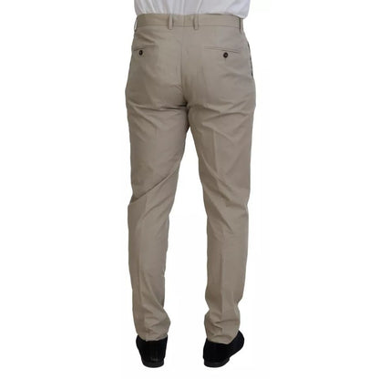 Dolce & Gabbana Beige Cotton Chino Men Formal Pants