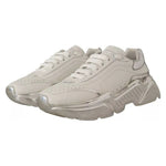 Dolce & Gabbana White Silver Leather Daymaster Sneakers Shoes LA9946-39.5