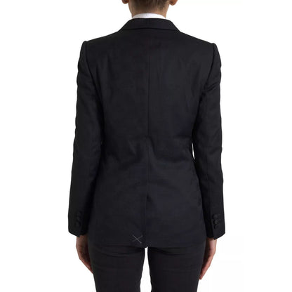 Dolce & Gabbana Black Long Sleeve Coat Blazer Jacket