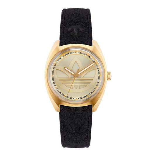 Adidas Black Leather Watch ADAOFH22513AC