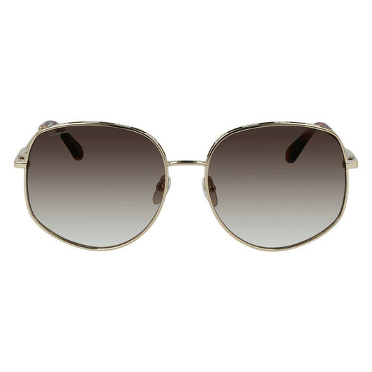 Salvatore Ferragamo Gold Metal Sunglasses SFSF277S710AC