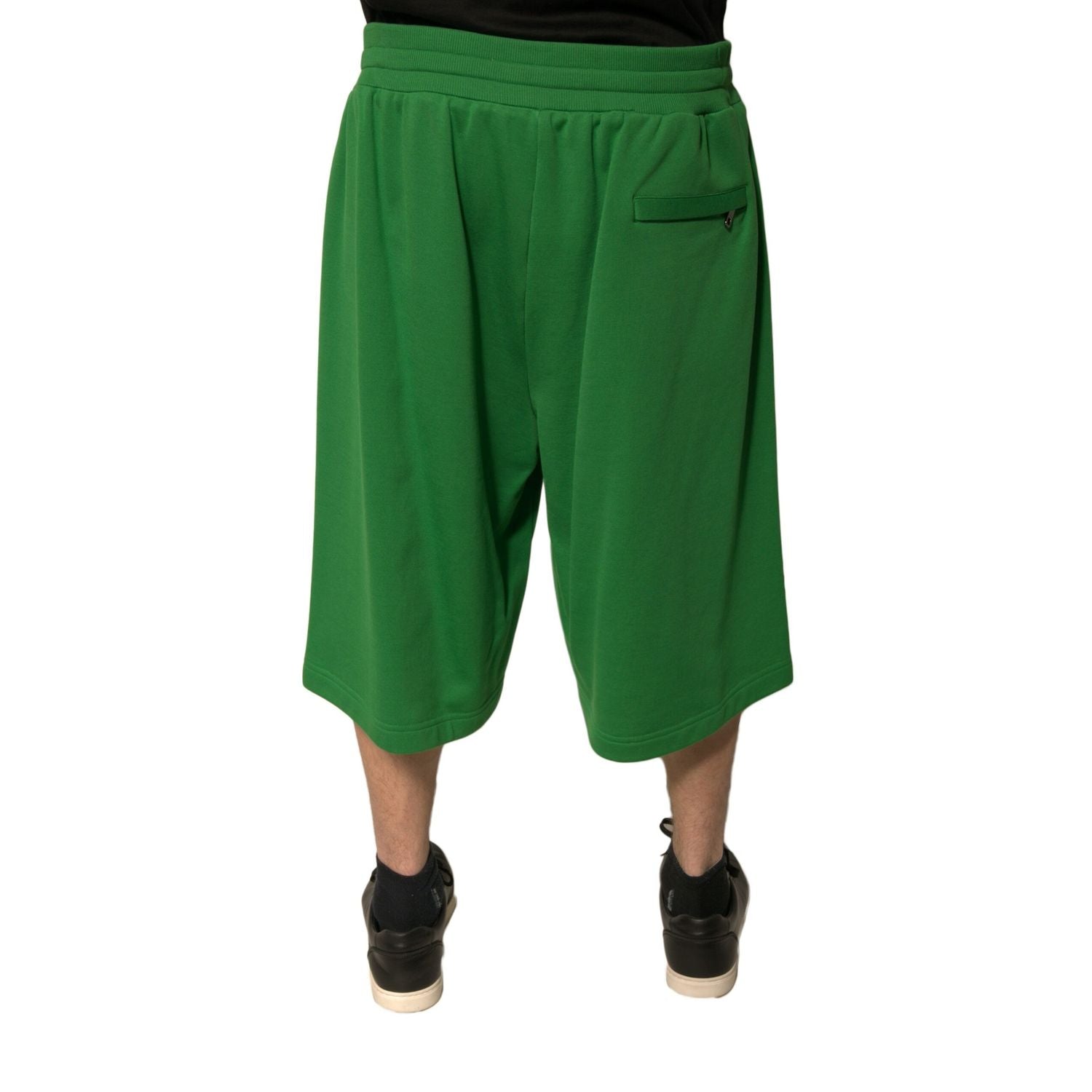 Dolce & Gabbana Green Cotton Blend Men Bermuda Shorts