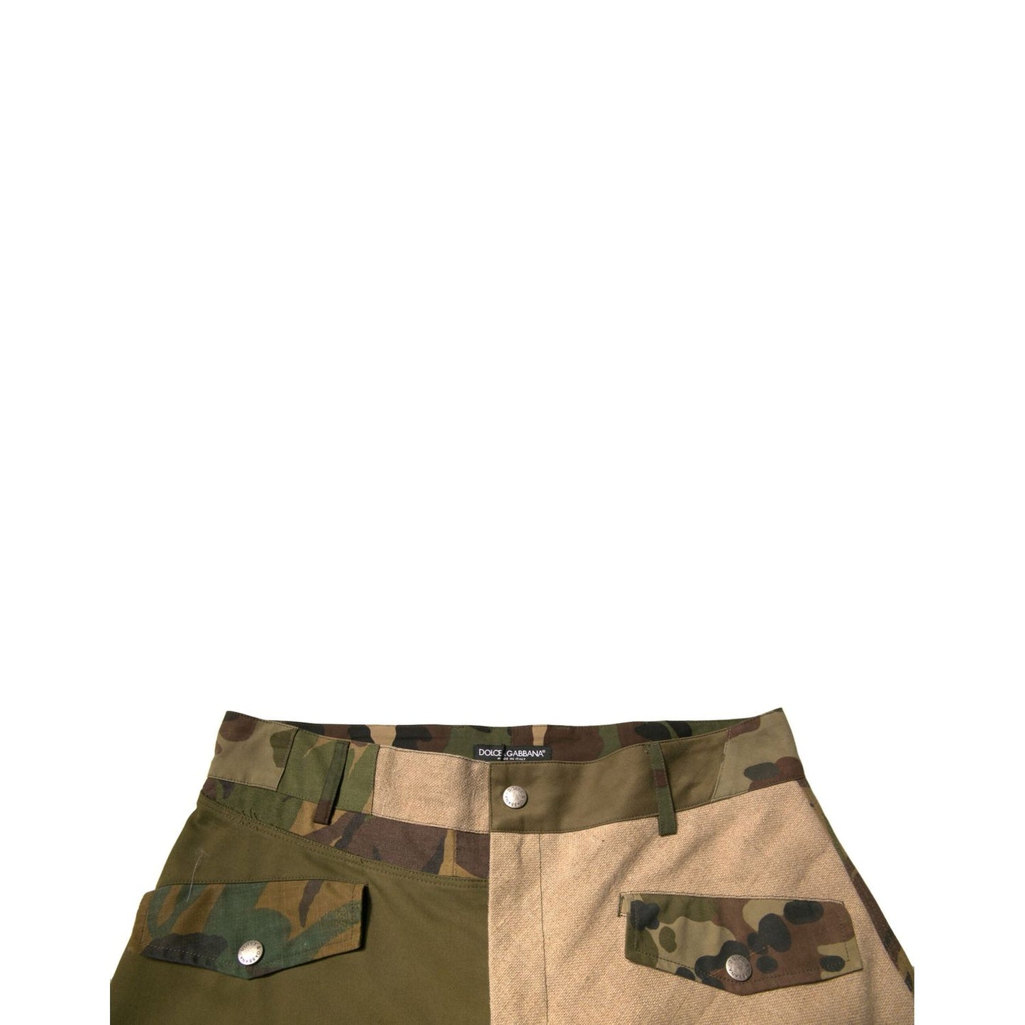 Dolce & Gabbana Multicolor Patchwork Flight Cargo Pants