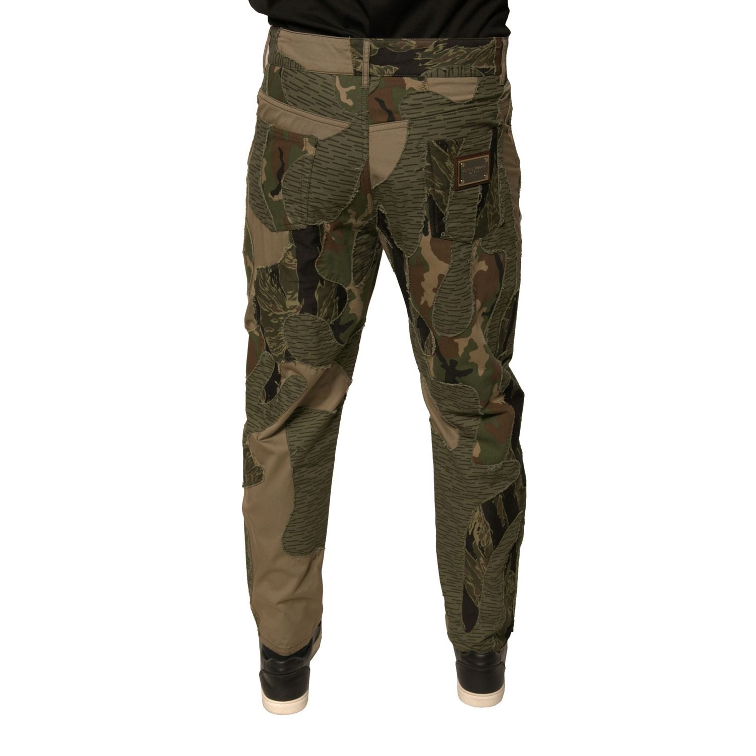 Dolce & Gabbana Multicolor Camouflage Cotton Pants