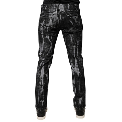 Dolce & Gabbana Multicolor Cotton Tie Dye Skinny Denim Jeans