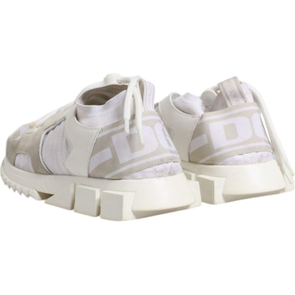 Dolce & Gabbana White Mesh Sorrento Trekking Sneakers Shoes