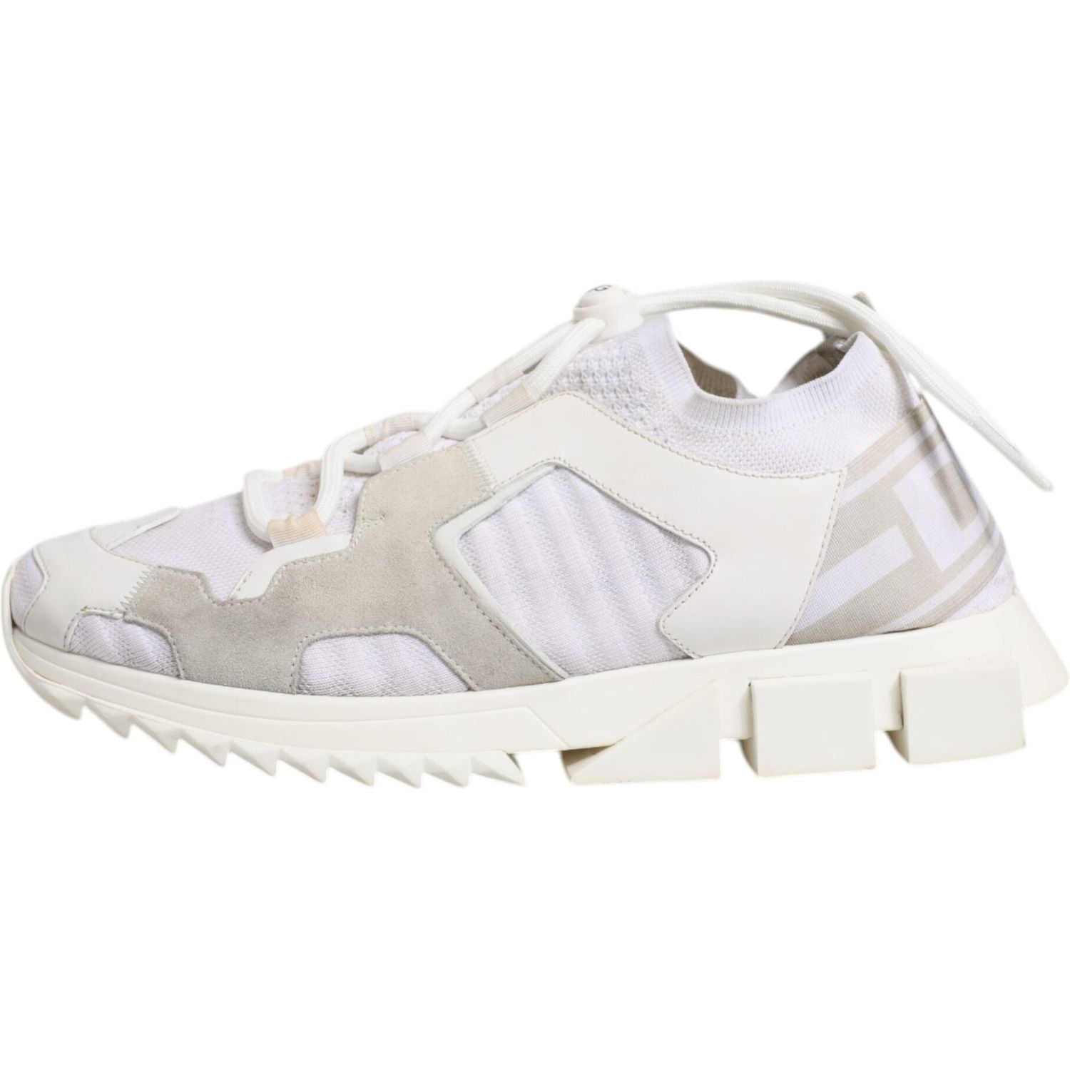 Dolce & Gabbana White Mesh Sorrento Trekking Sneakers Shoes