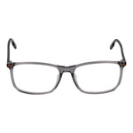 Ermenegildo Zegna Gray Men Glasses Frame, acetate full-rim, 57-16-145 size, rectangle style, demo plastic lenses, includes branded case.