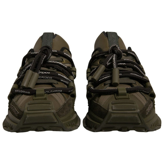 Dolce & Gabbana Military Green Space Low Top Sneakers Shoes MV6895-44