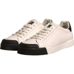 Dolce & Gabbana White Leather Logo Portofino Sneakers Shoes