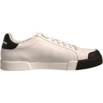 Dolce & Gabbana White Leather Logo Portofino Sneakers Shoes