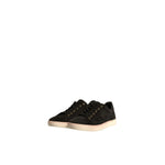 Dolce & Gabbana Black Logo Suede Leather Men Sneakers Shoes