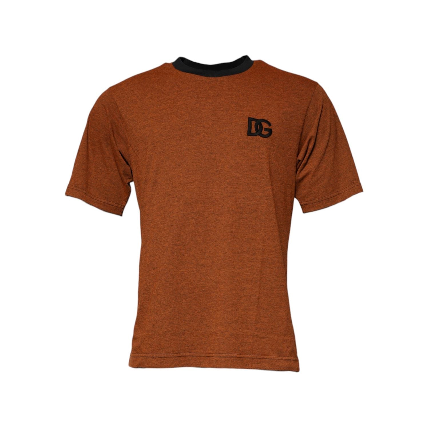 Dolce & Gabbana Brown DG Logo Polyester Crew Neck T-shirt