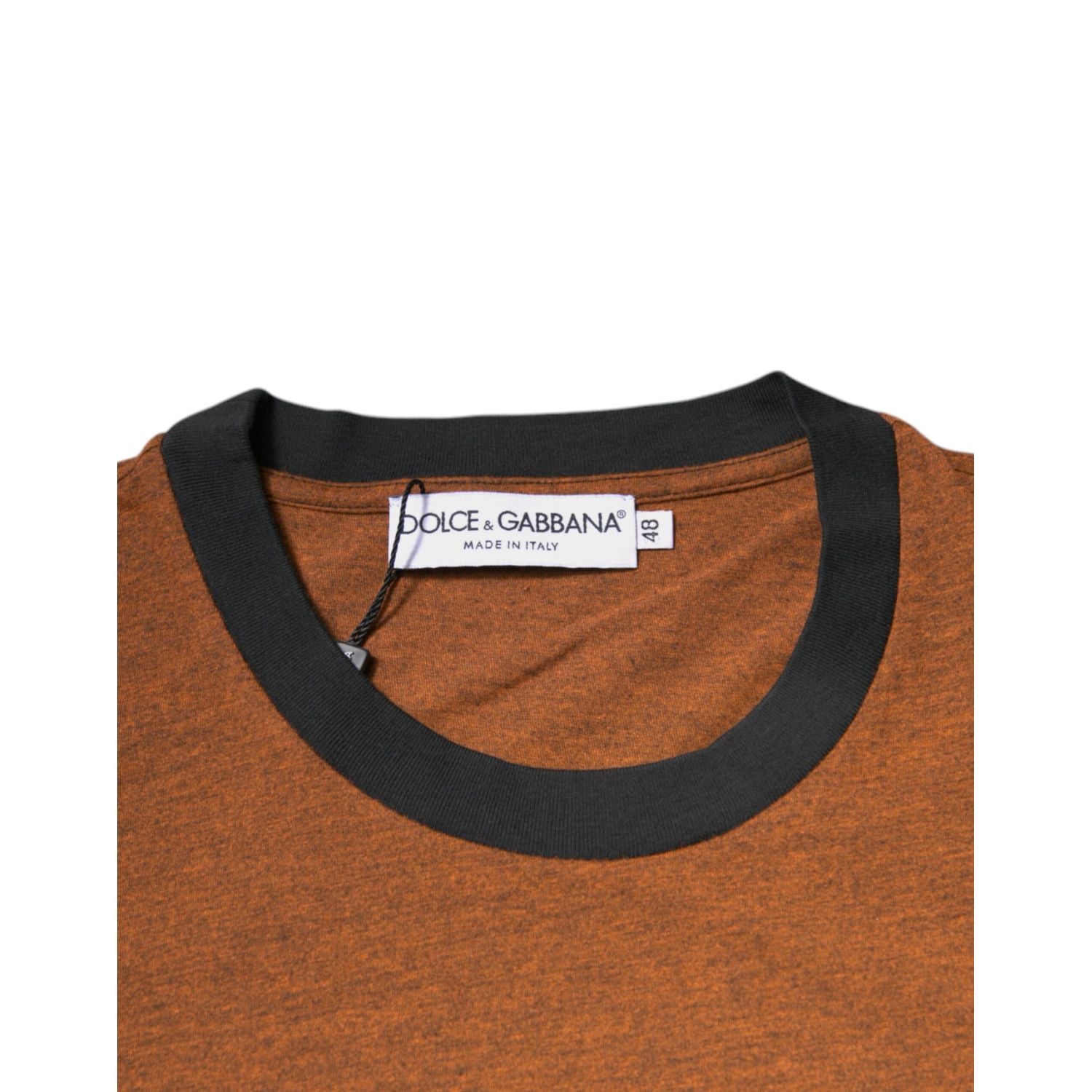 Dolce & Gabbana Brown DG Logo Polyester Crew Neck T-shirt